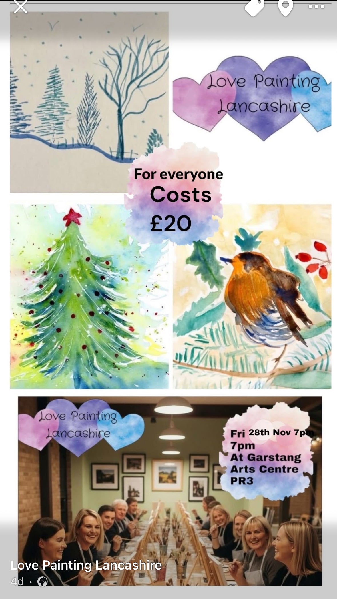 Christmas Creative Beginners Watercolour Painting and cards ✨🌟 Dates