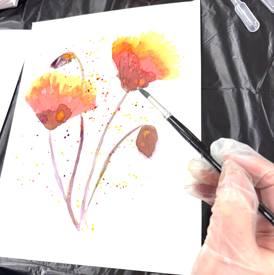 Flora Acrylic & Watercolour Courses with Love Painting Lancashire