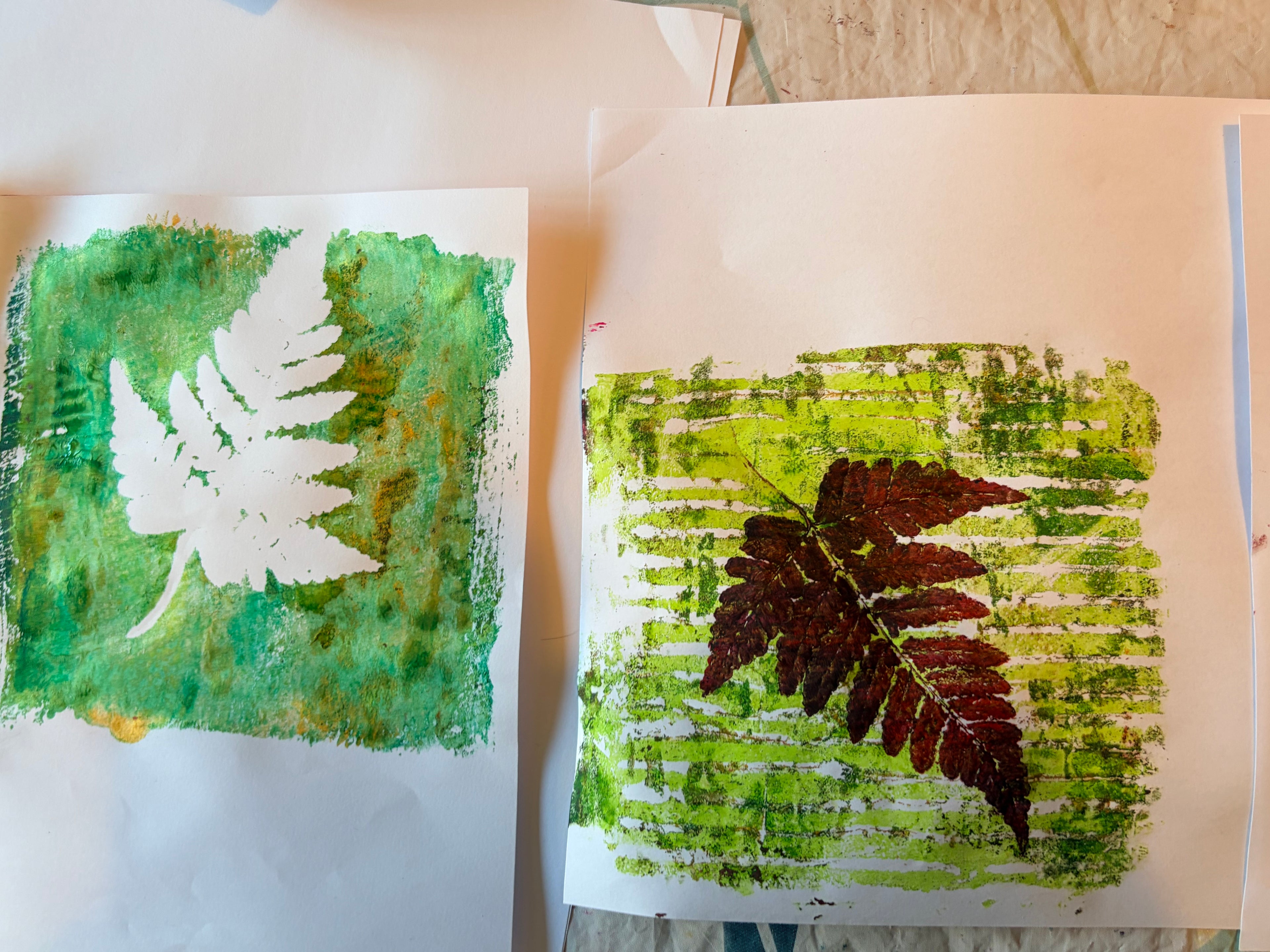 Geli plate printing Workshop