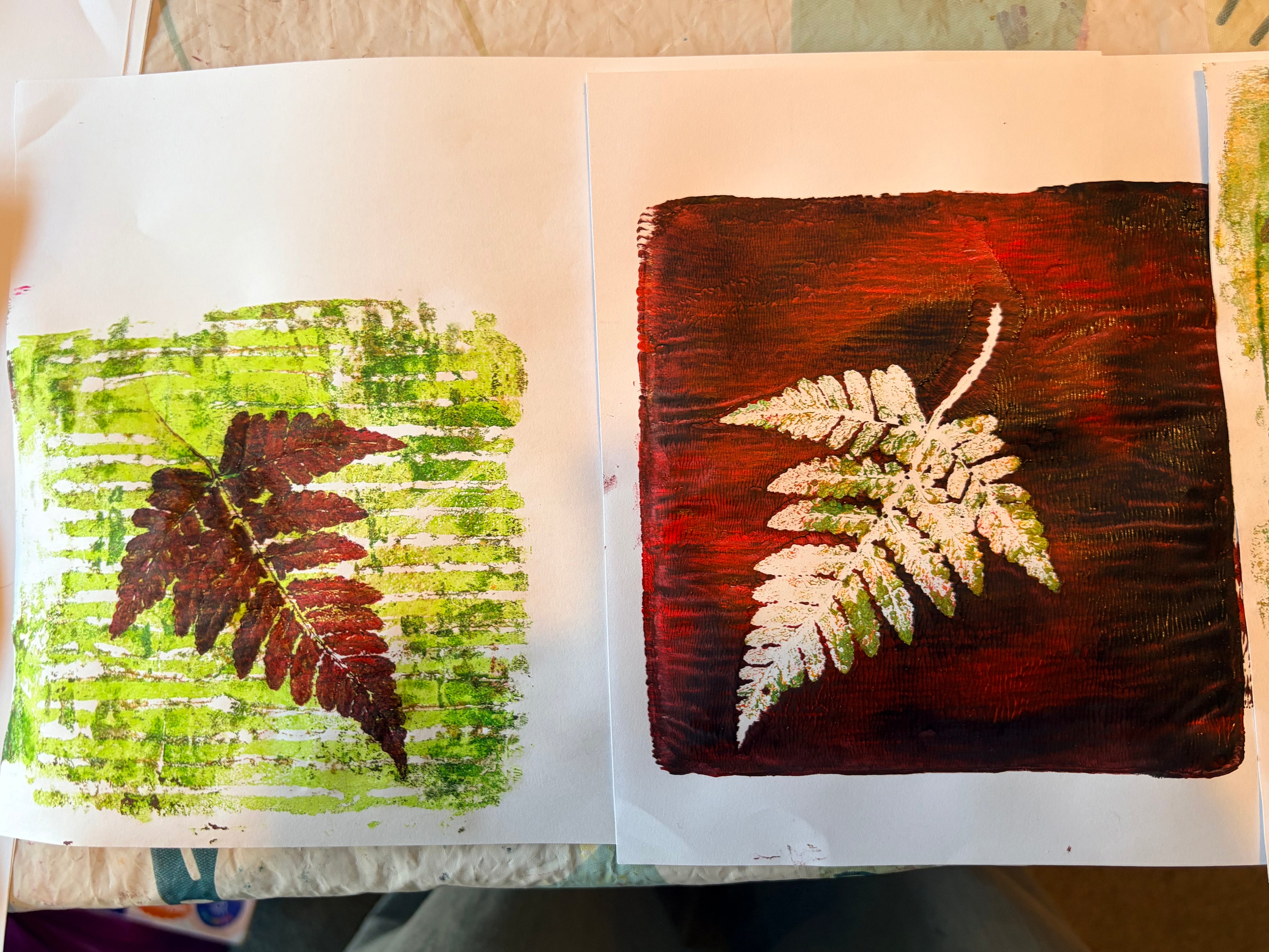 Geli plate printing Workshop