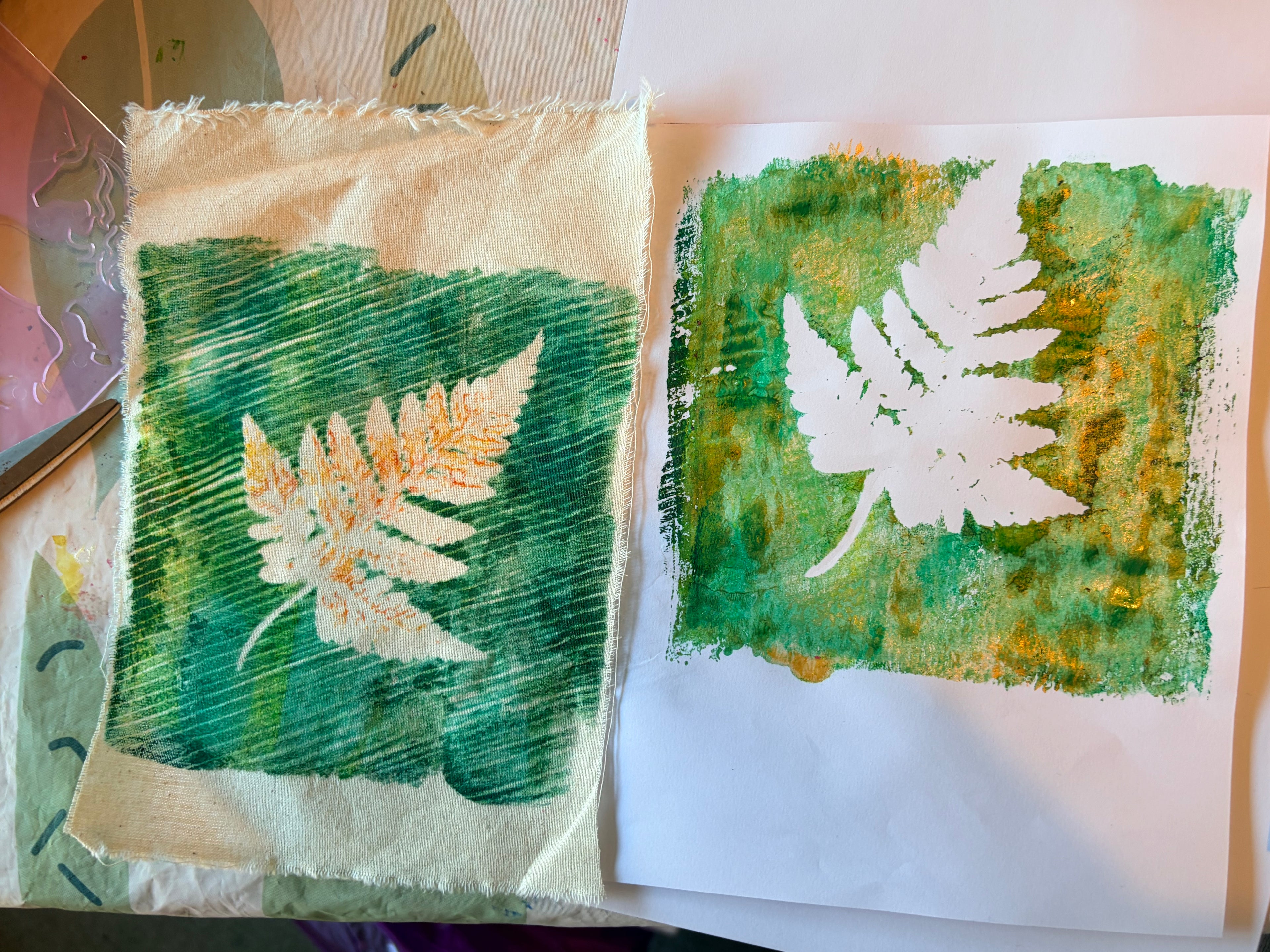 Geli plate printing Workshop