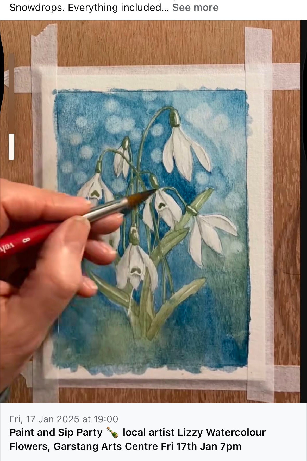 GARSTANG:- Total Beginners Course Watercolour, acrylic, brusho, 3 week course (fortnightly) Fri 27th Feb and other dates