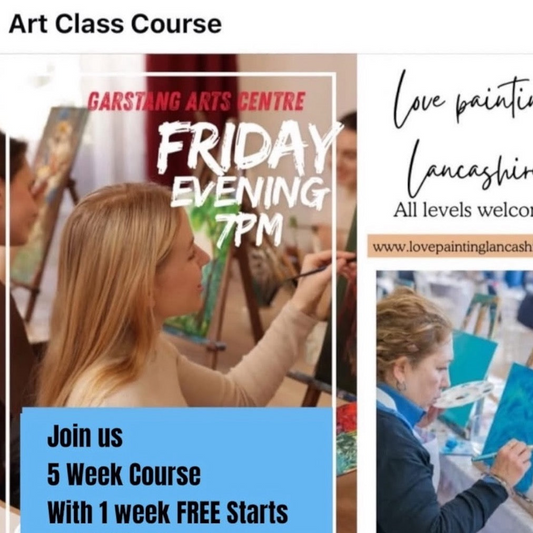 5 wks & 1 wk FREE Art Course Garstang, Start Date Fri 17th April 7pm to Fri 26th June (Fortnightly)