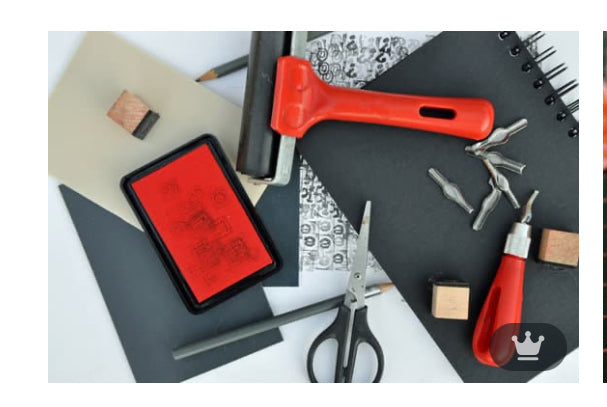 Lino printing workshop pay weekly