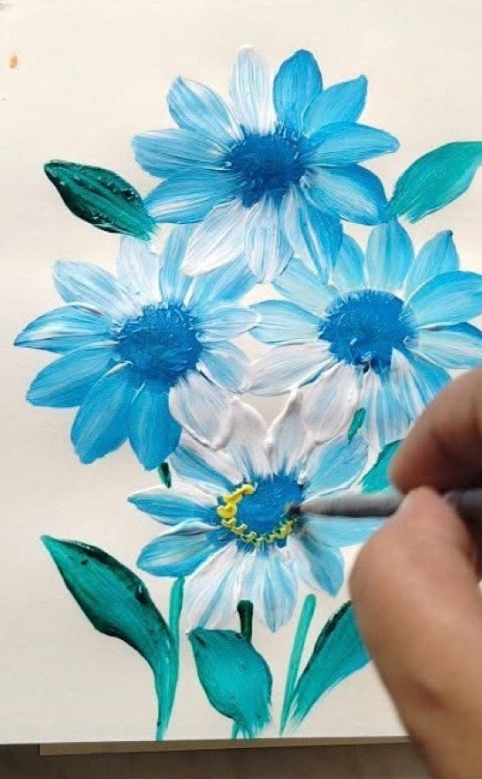 Flora Acrylic & Watercolour Courses with Love Painting Lancashire