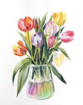 Beginners Brusho Spring Flowers card making workshop or short course