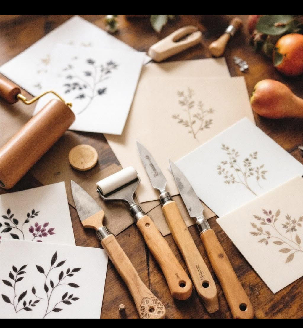 Lino printing workshop pay weekly