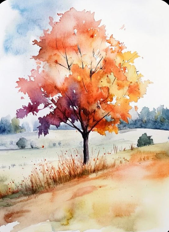 Beginners watercolour Autumn Workshop Garstang Lancashire