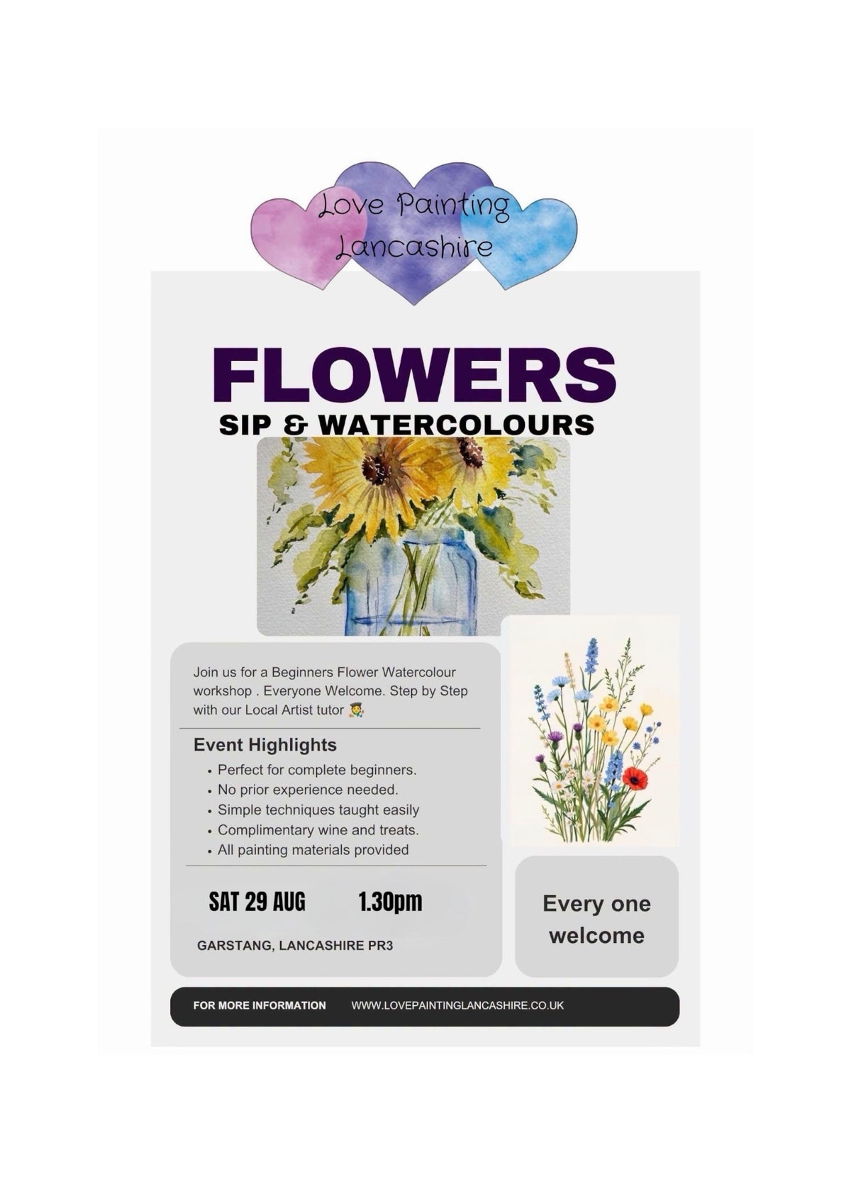 Mindful Summer Beginners watercolour Course/Workshop