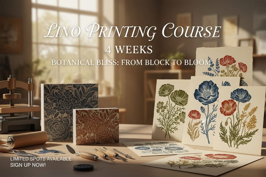 Lino printing workshop pay weekly