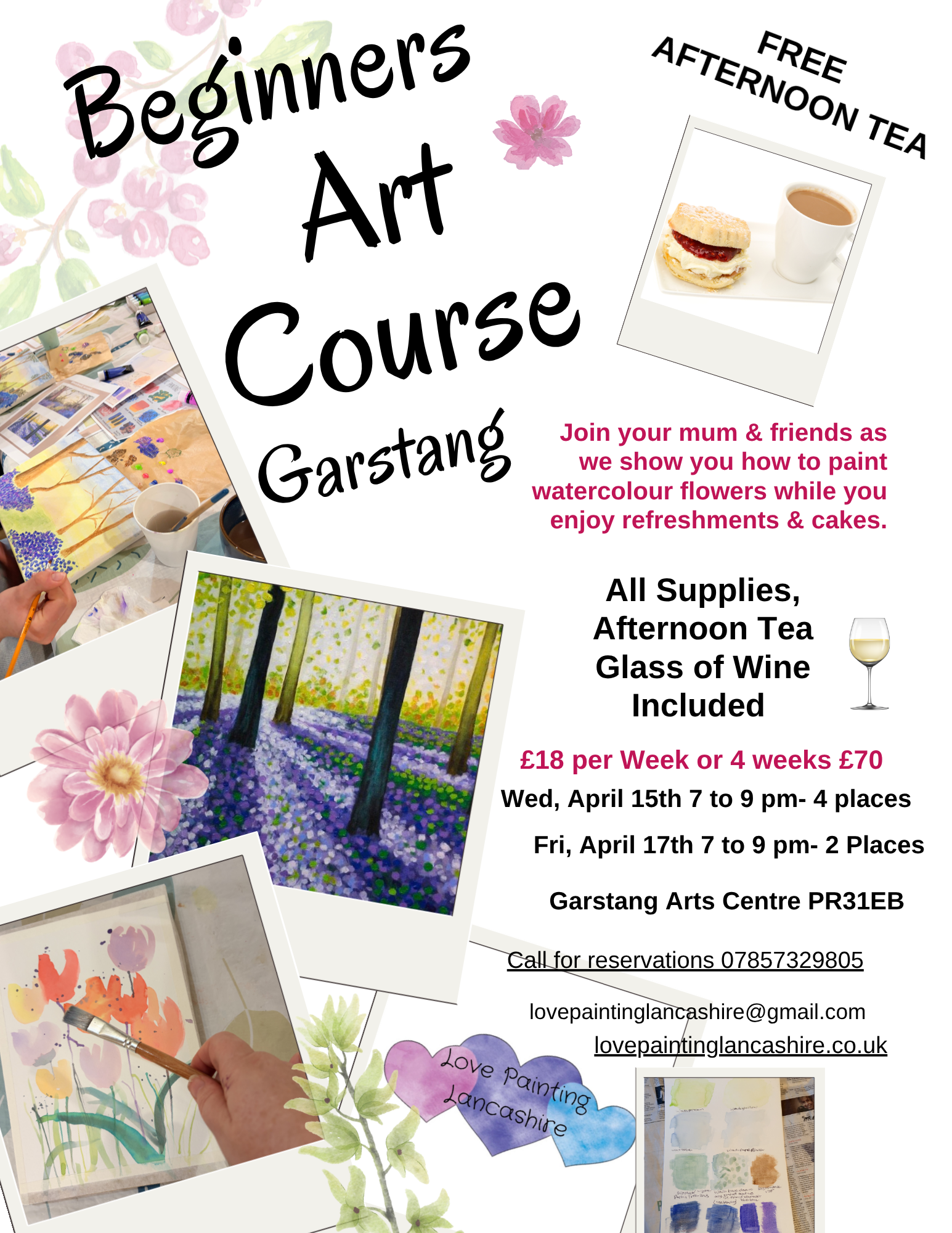 Total Beginners Art Course- watercolours Friday