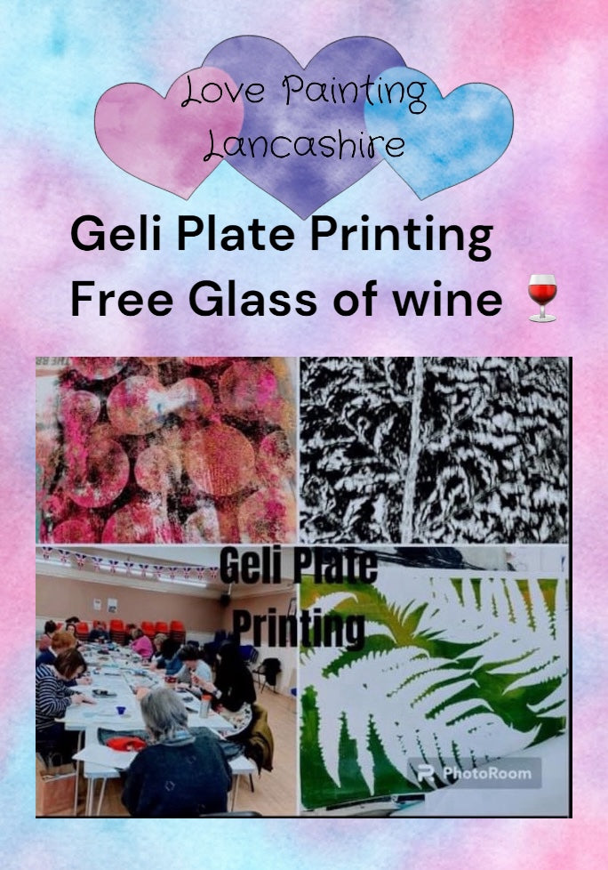 Geli Printing Workshop- Love Painting Lancashire Garstang PR3